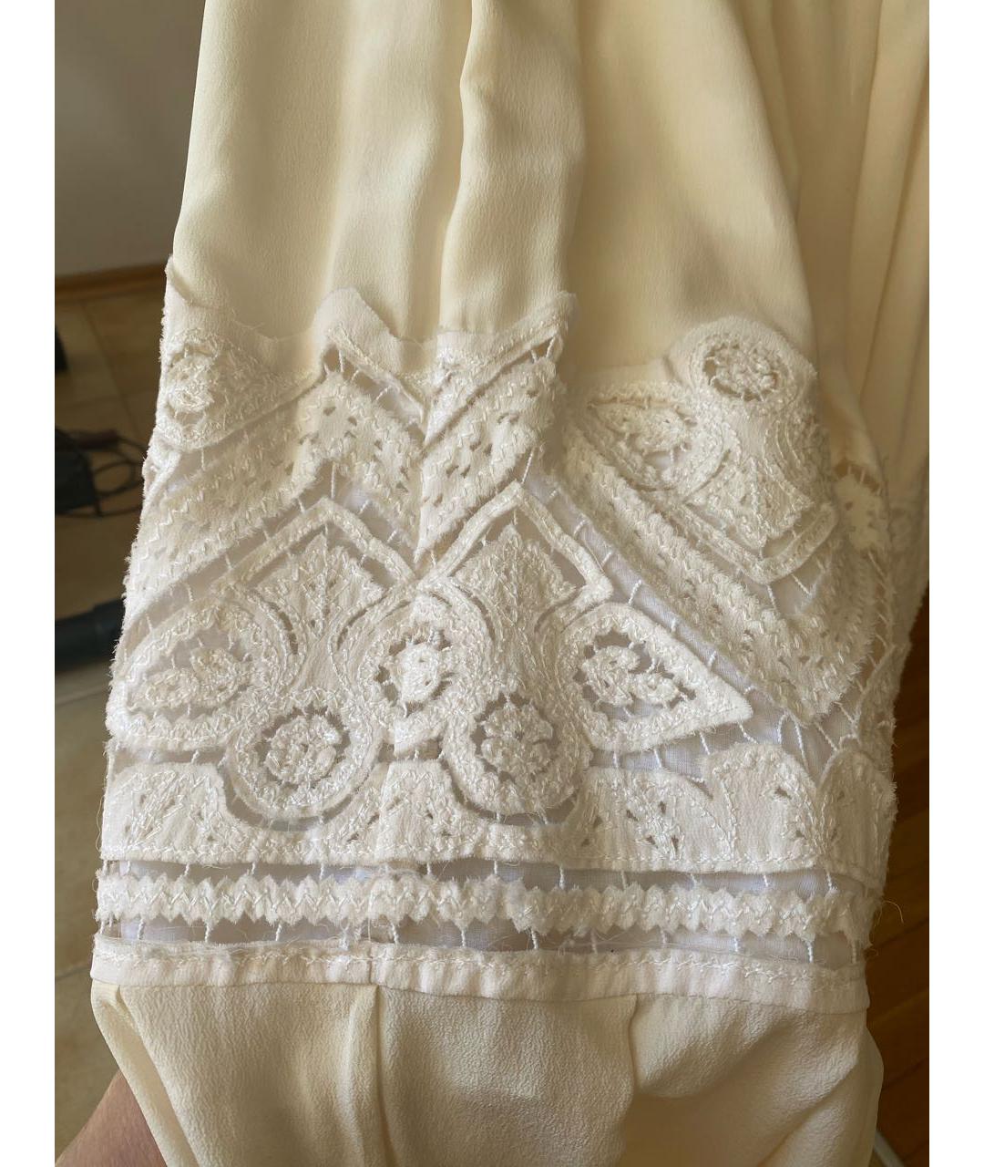 ERMANNO SCERVINO Белая шелковая юбка макси, фото 3