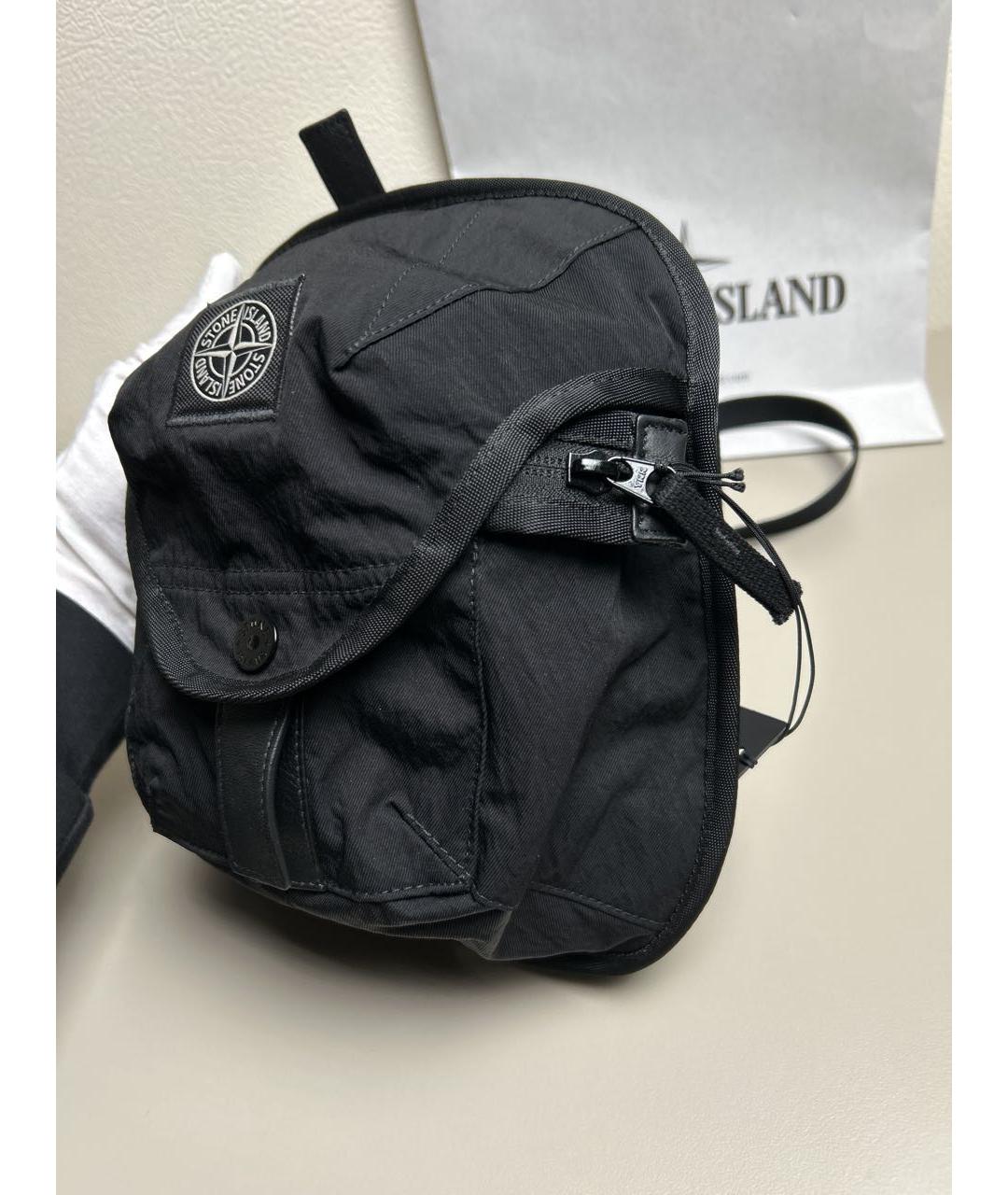STONE ISLAND Черная сумка на плечо, фото 6
