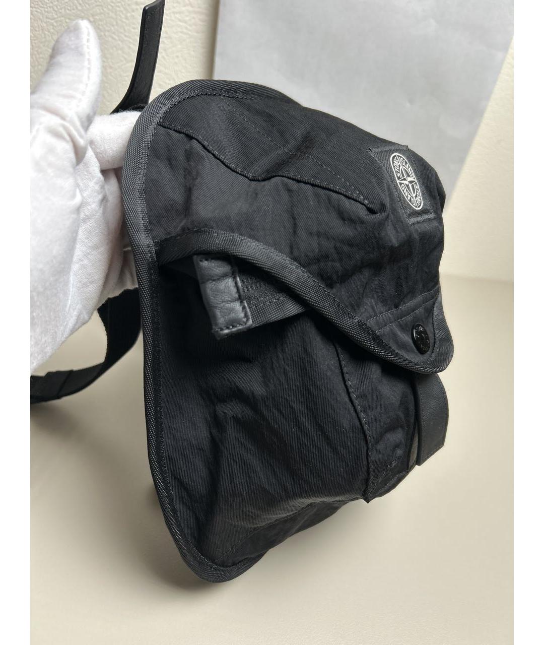 STONE ISLAND Черная сумка на плечо, фото 5