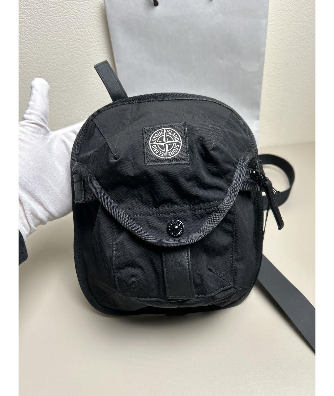 STONE ISLAND Черная сумка на плечо, фото 9