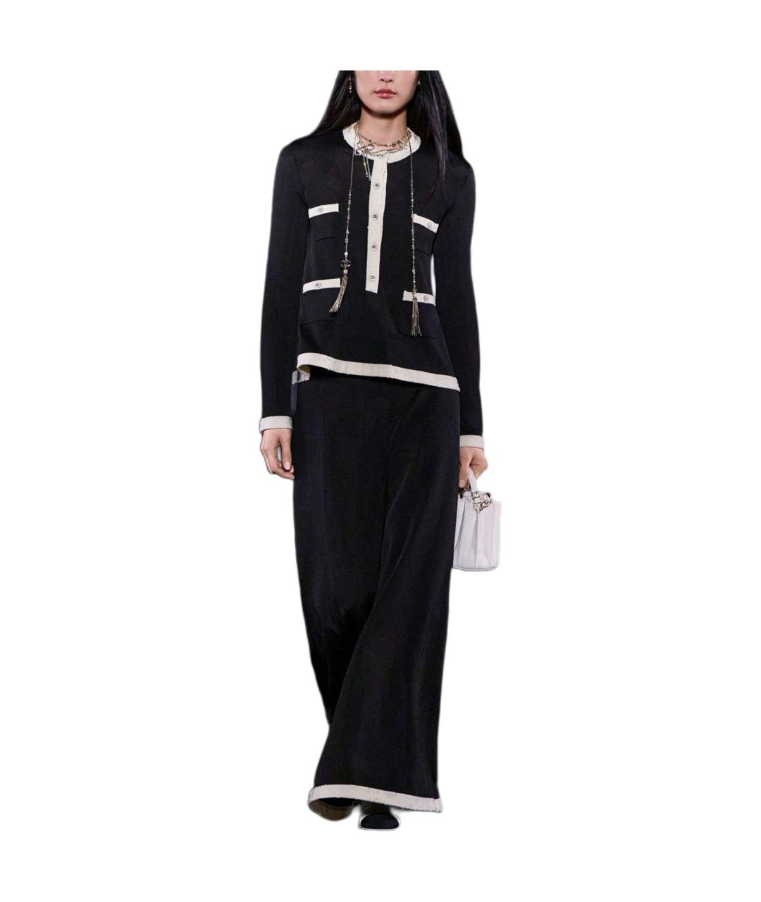 CHANEL Черный кашемировый джемпер / свитер, фото 5