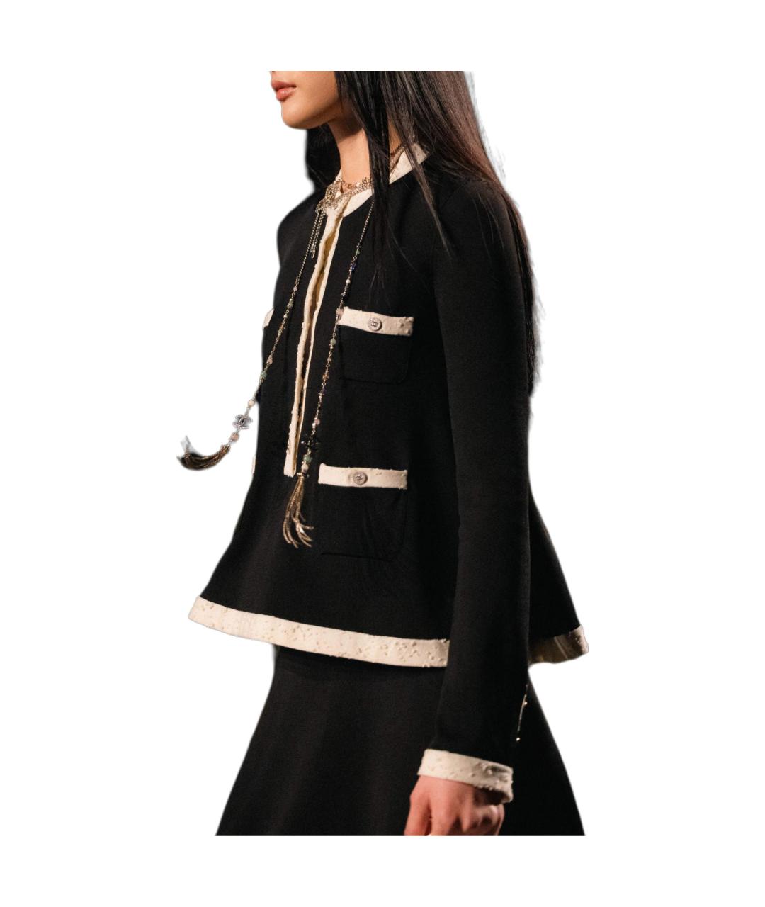 CHANEL Черный кашемировый джемпер / свитер, фото 2
