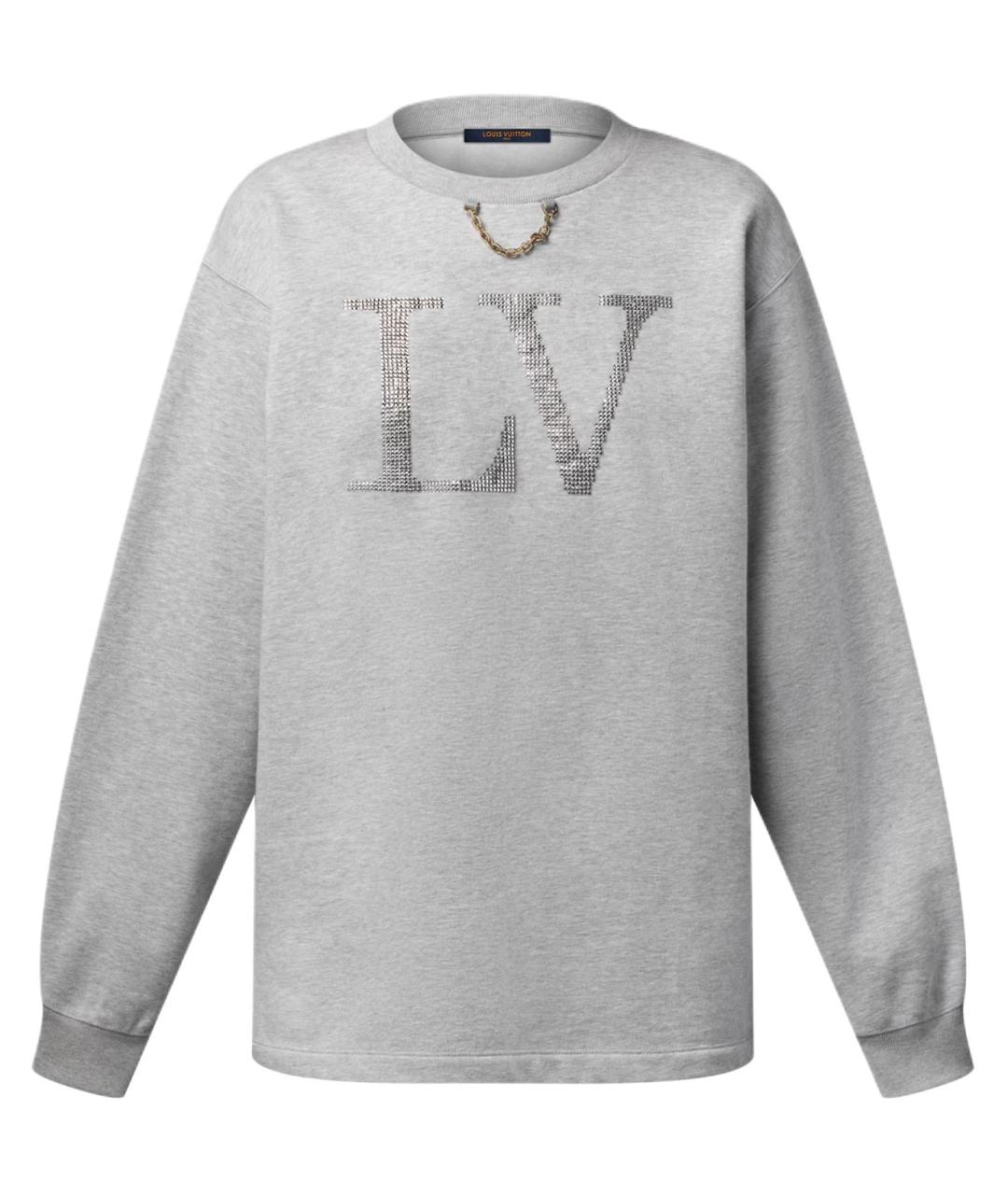 LOUIS VUITTON Серый хлопковый джемпер / свитер, фото 1