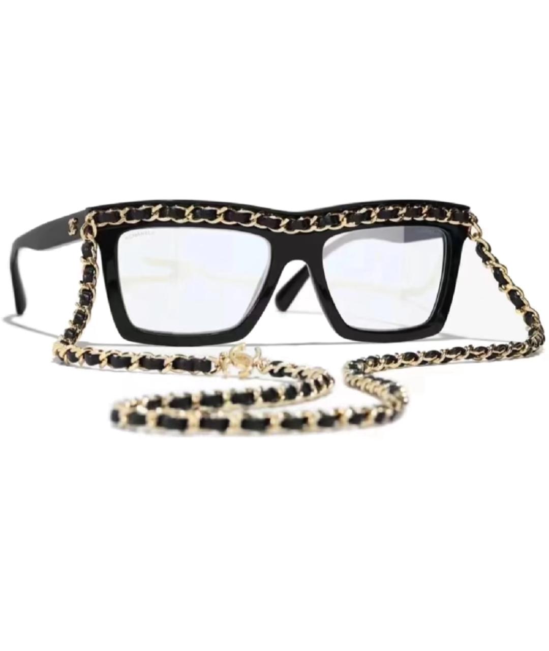 CHANEL Черные пластиковые солнцезащитные очки, фото 1