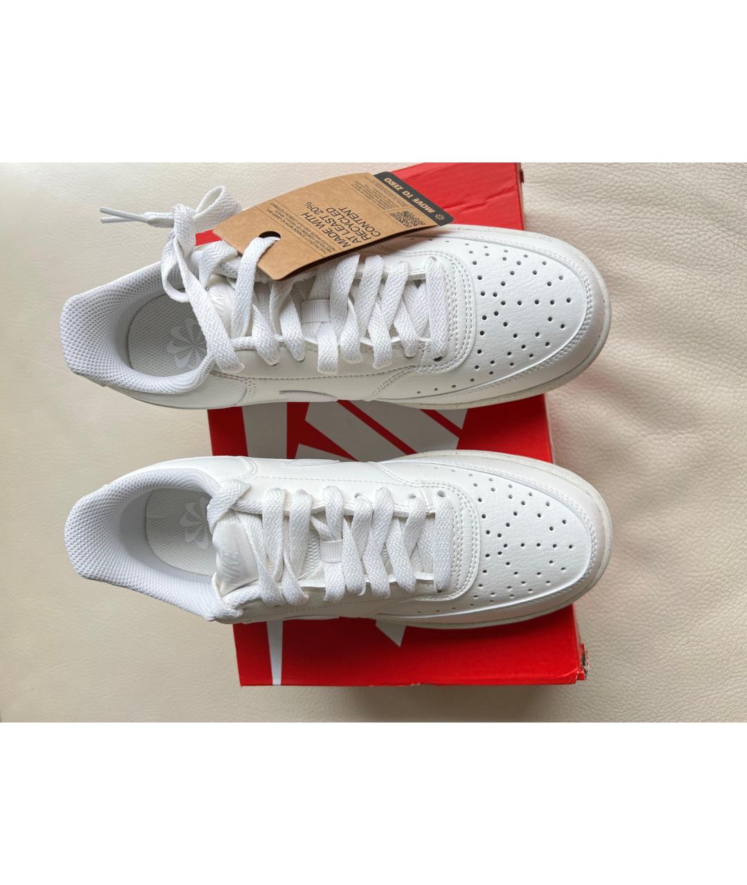 NIKE Белые кожаные кроссовки, фото 4
