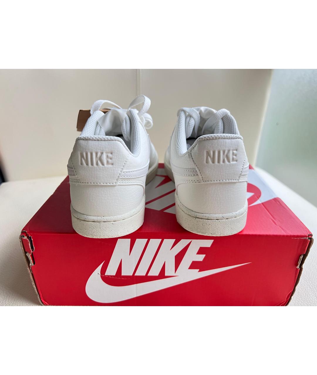 NIKE Белые кожаные кроссовки, фото 5