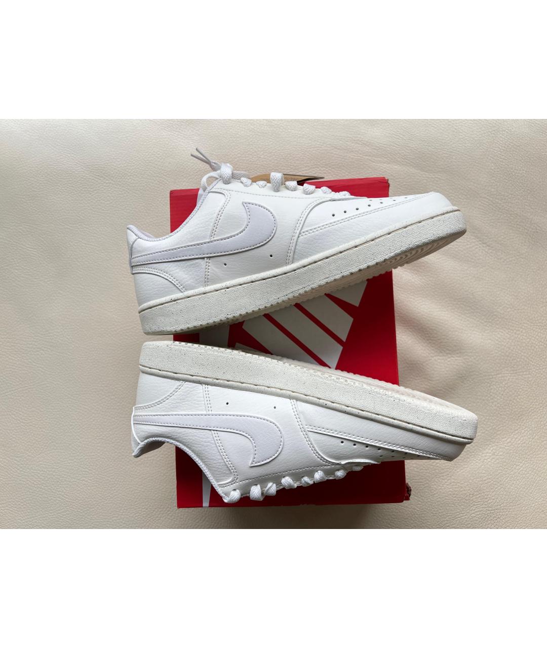 NIKE Белые кожаные кроссовки, фото 2