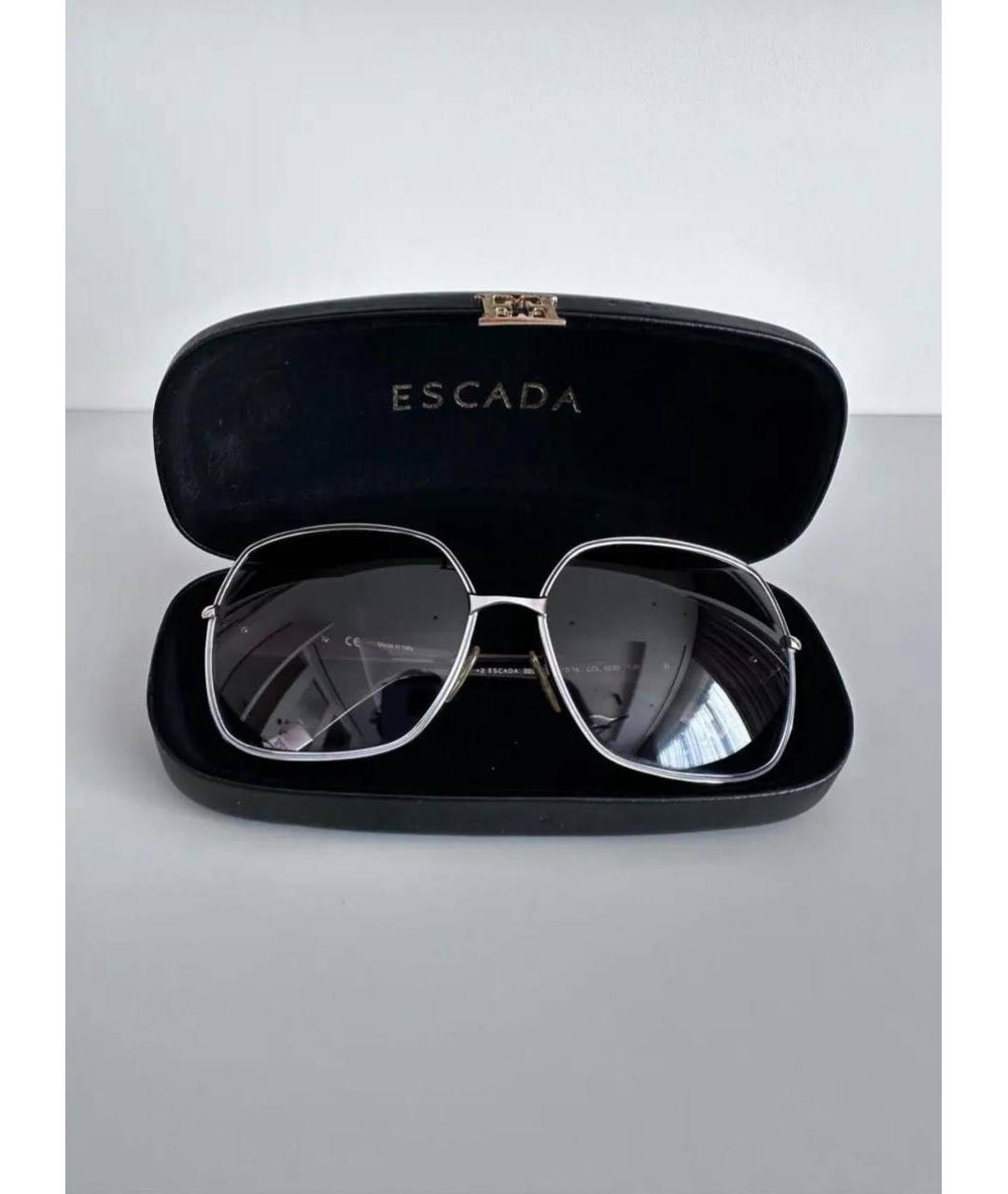 ESCADA Серебряные металлические солнцезащитные очки, фото 4