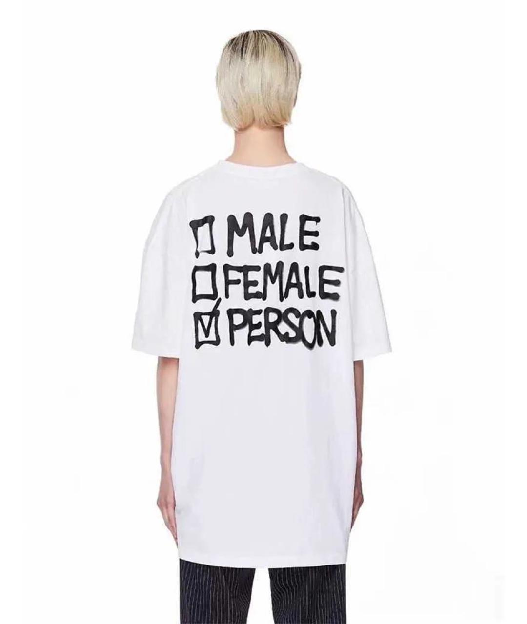 VETEMENTS Белая хлопковая футболка, фото 5