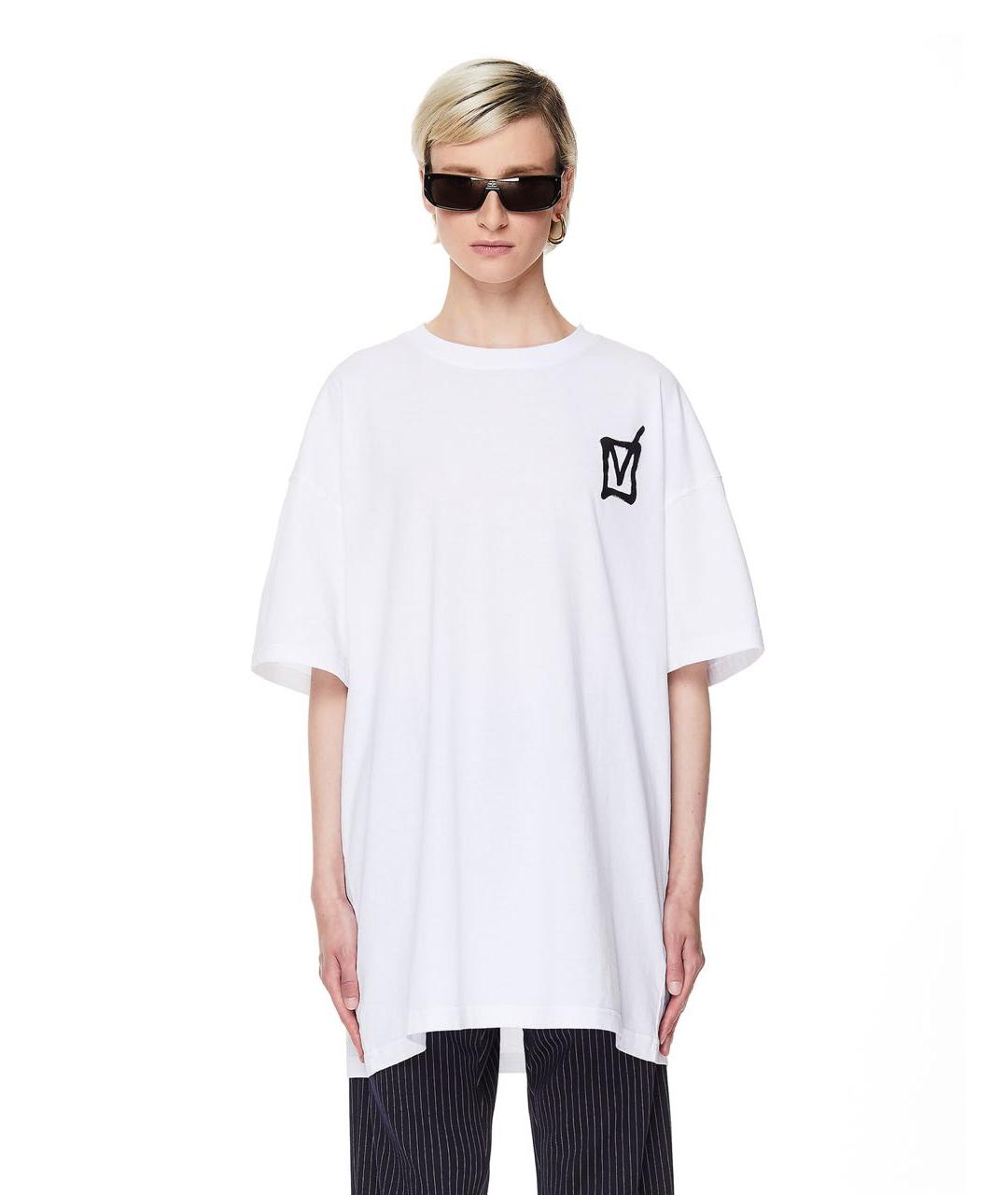 VETEMENTS Белая хлопковая футболка, фото 4