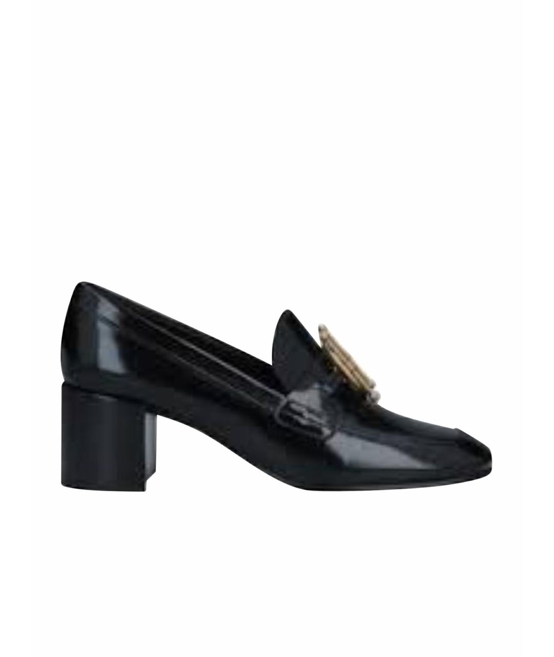 CHRISTIAN DIOR Черные кожаные лоферы, фото 1