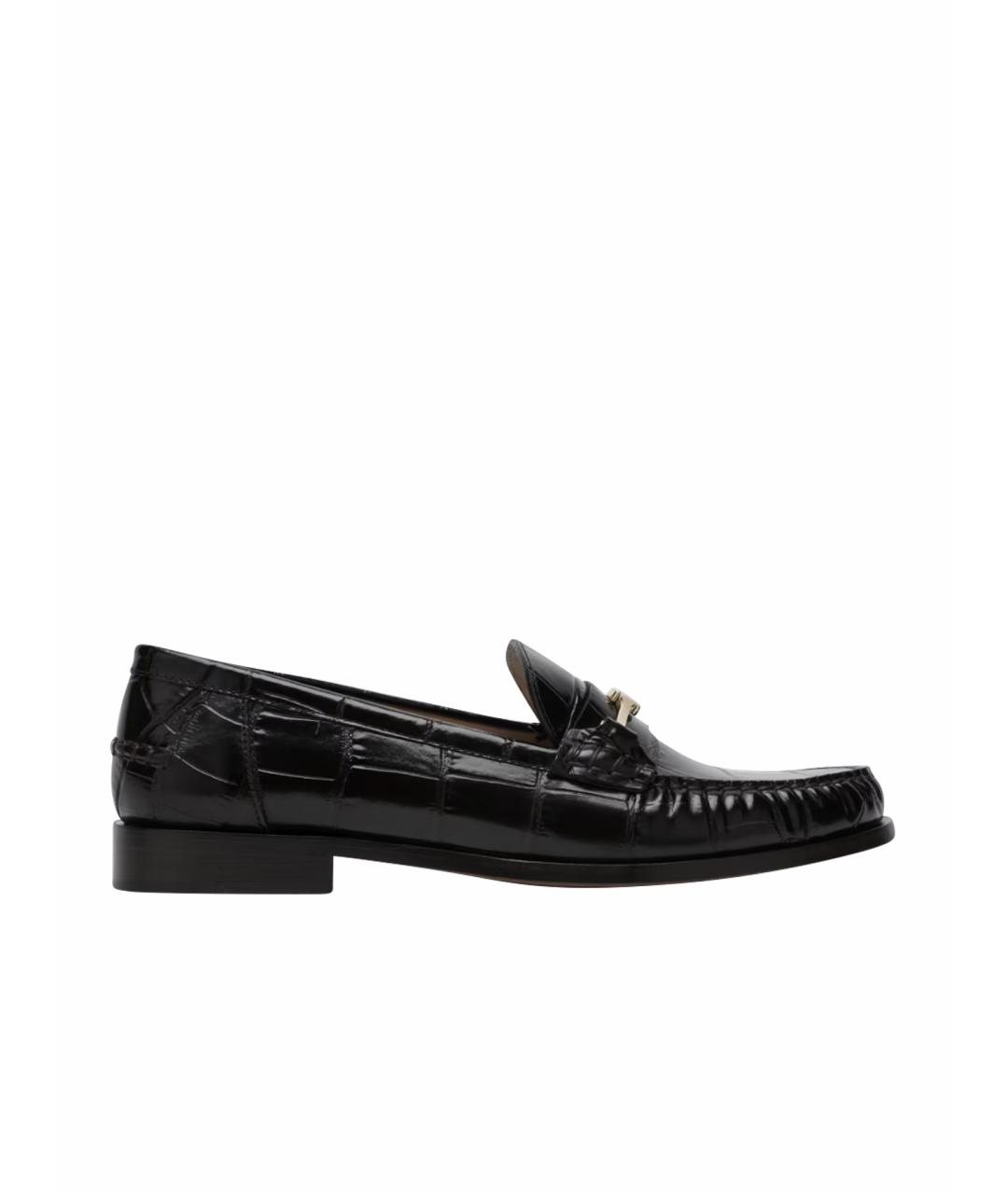 FERRAGAMO Черные лоферы, фото 1
