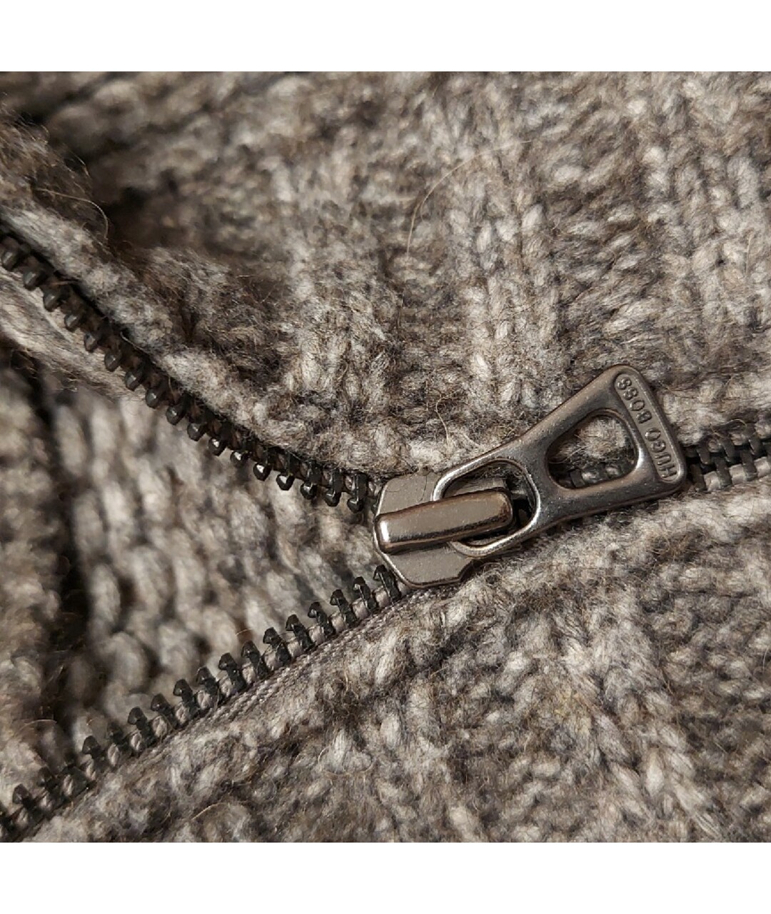 HUGO BOSS Серый шерстяной джемпер / свитер, фото 5