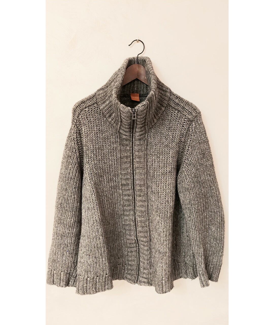 HUGO BOSS Серый шерстяной джемпер / свитер, фото 9
