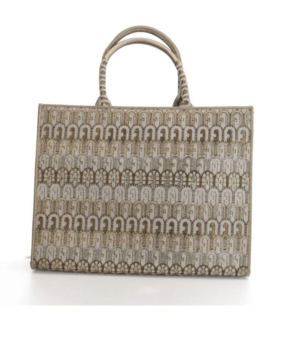 FURLA Бежевая пляжная сумка, фото 7