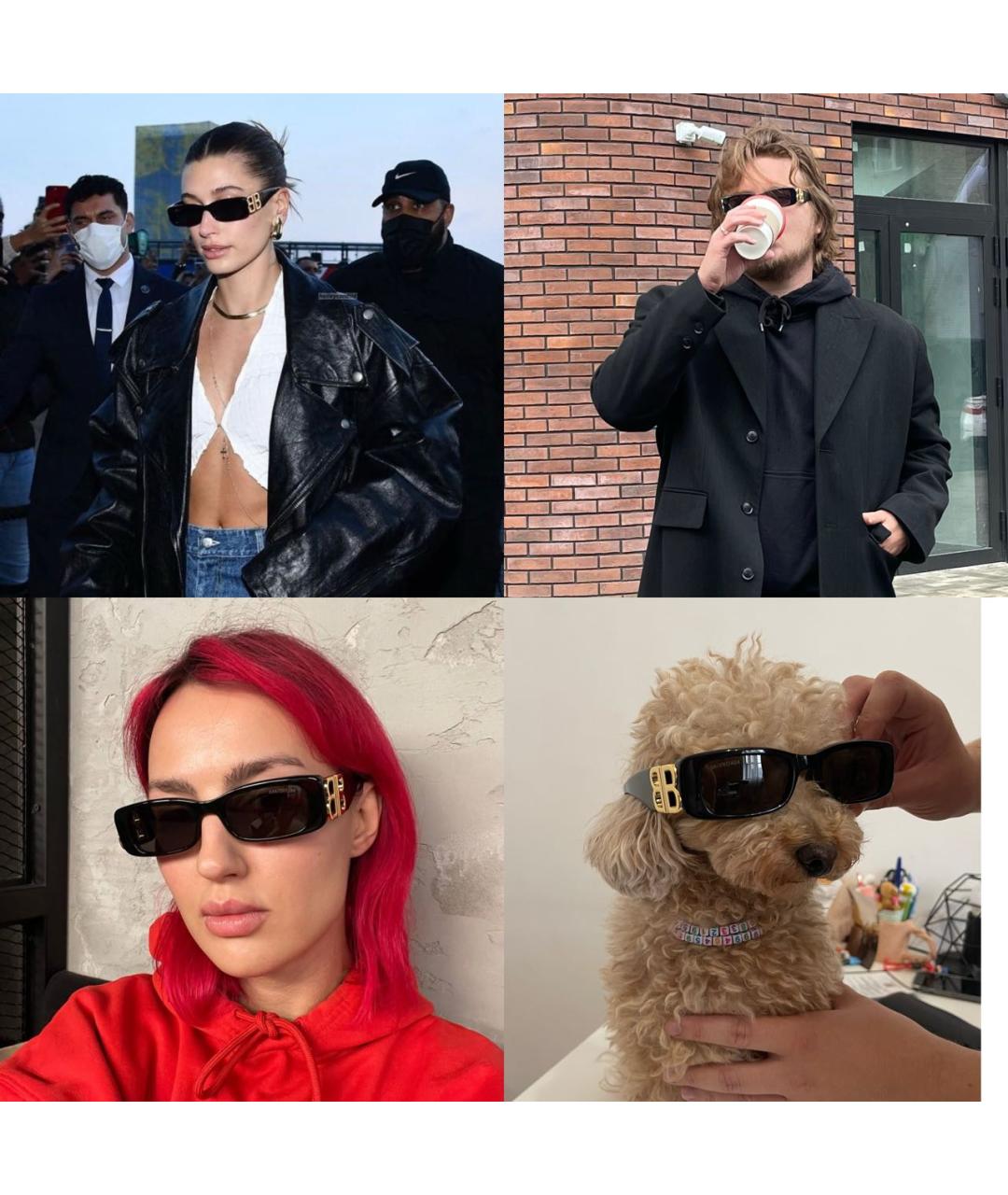 BALENCIAGA Черные пластиковые солнцезащитные очки, фото 5