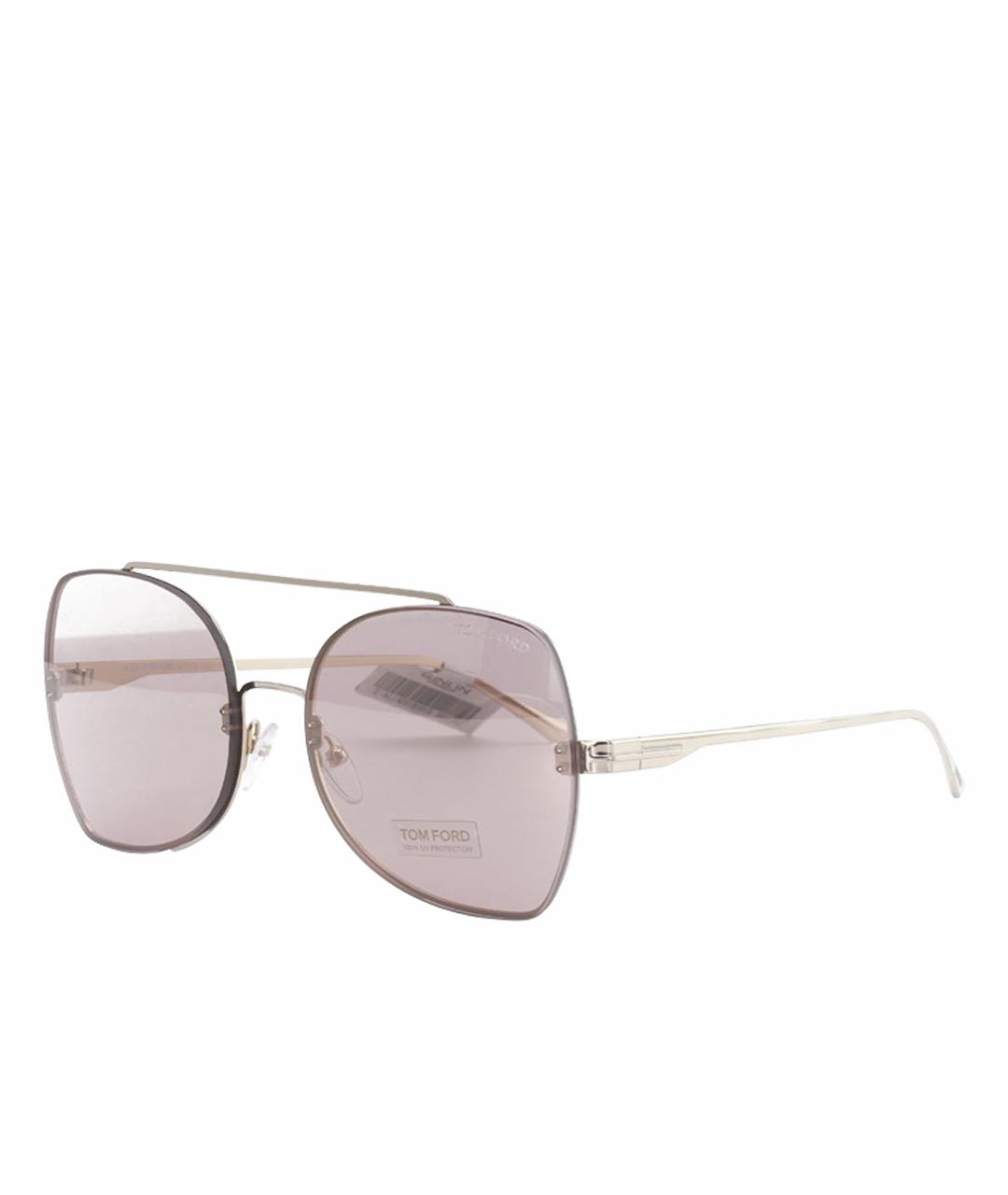 TOM FORD Розовые металлические солнцезащитные очки, фото 1
