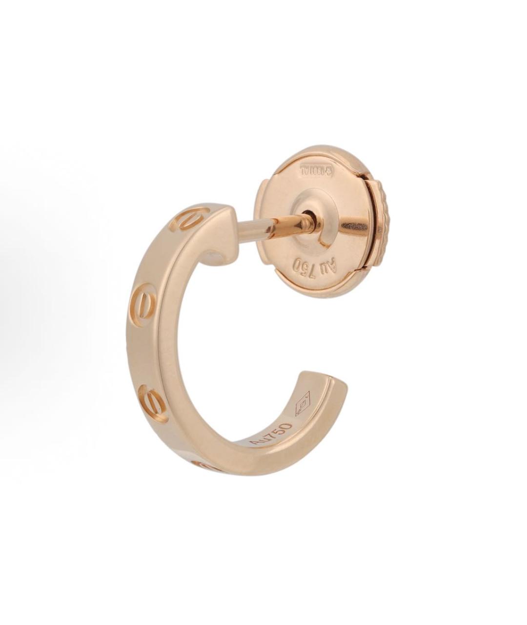 CARTIER Золотые серьги из розового золота, фото 2