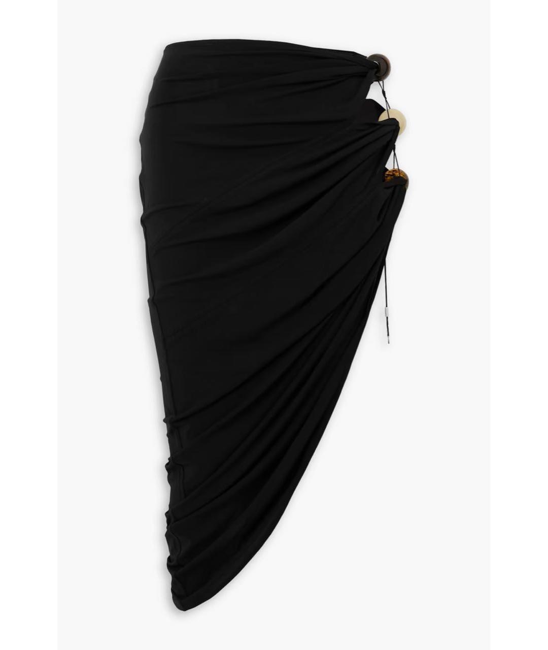 JACQUEMUS Черная юбка миди, фото 4