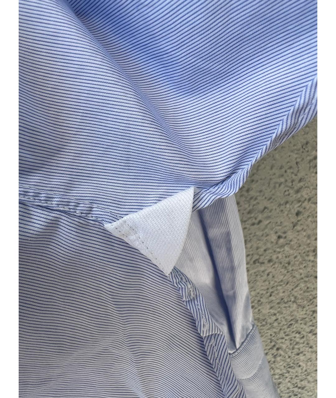 ZEGNA Голубая хлопковая классическая рубашка, фото 3
