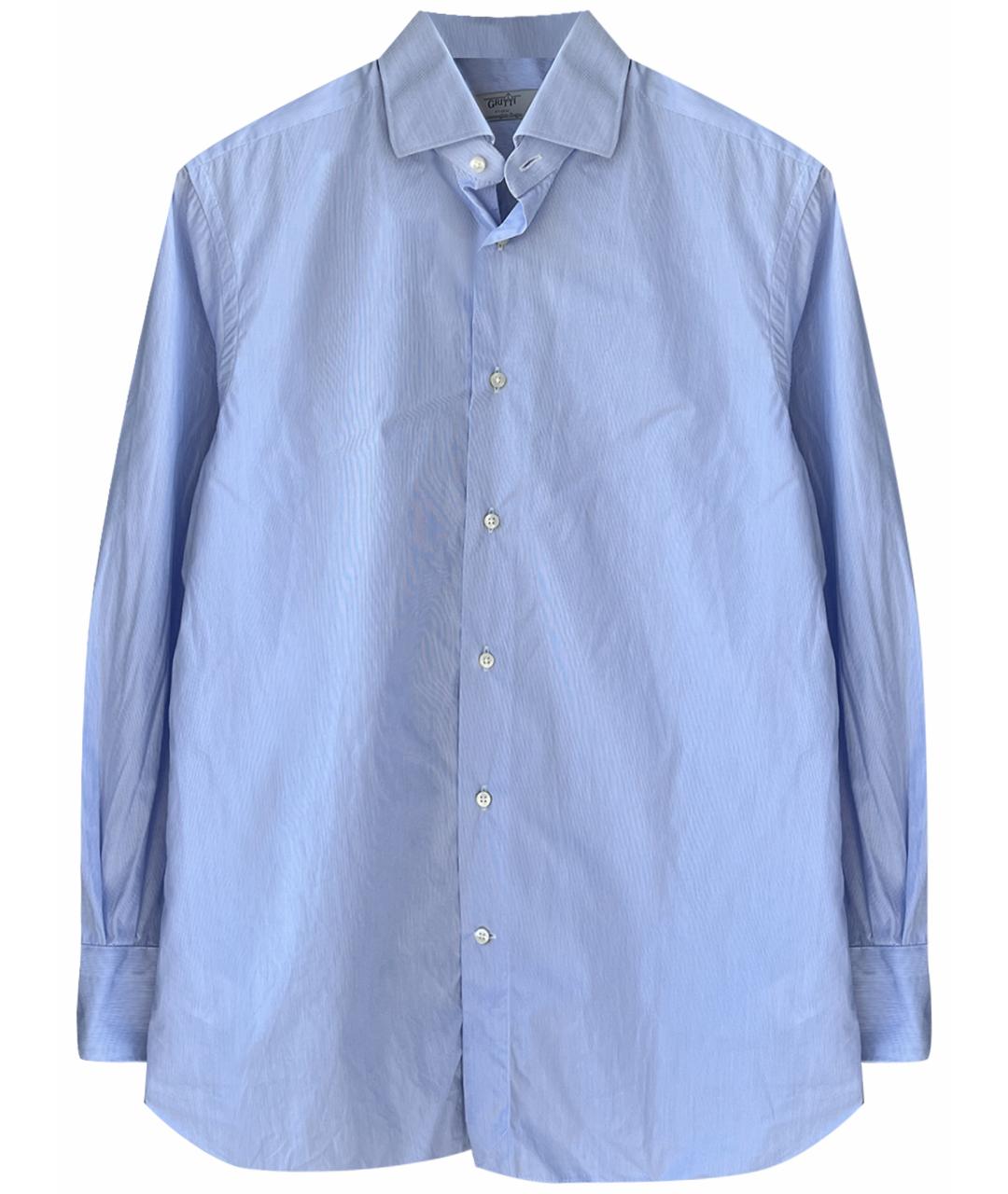 ZEGNA Голубая хлопковая классическая рубашка, фото 1