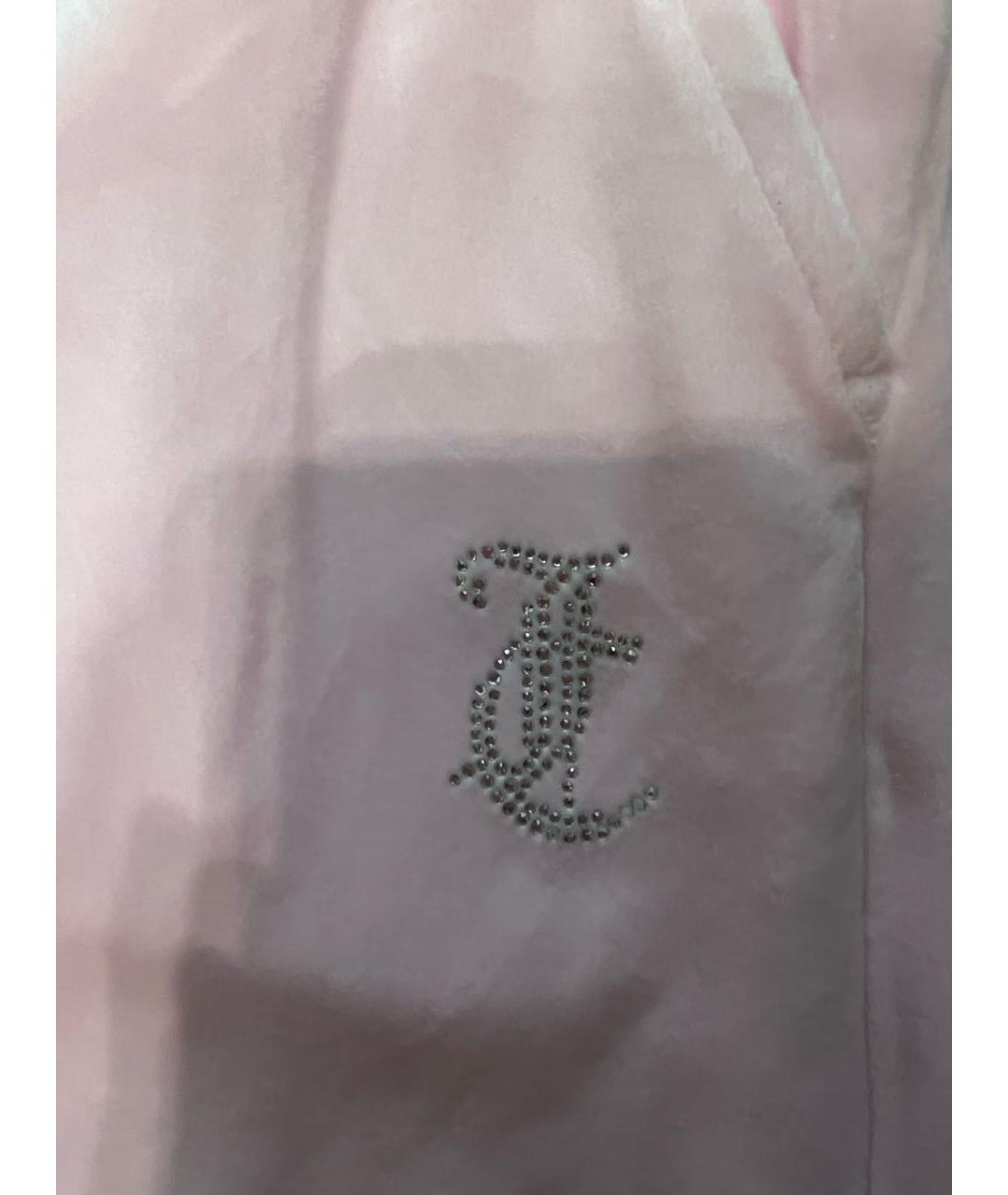 JUICY COUTURE Розовый велюровый костюм с брюками, фото 4