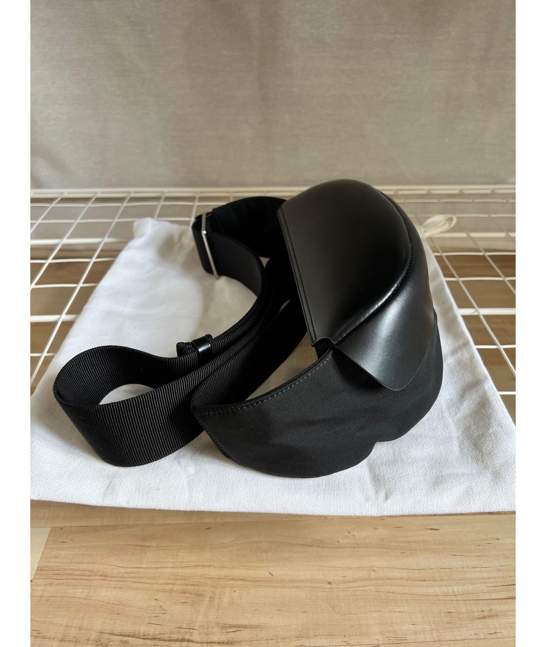 JIL SANDER Черная кожаная поясная сумка, фото 2
