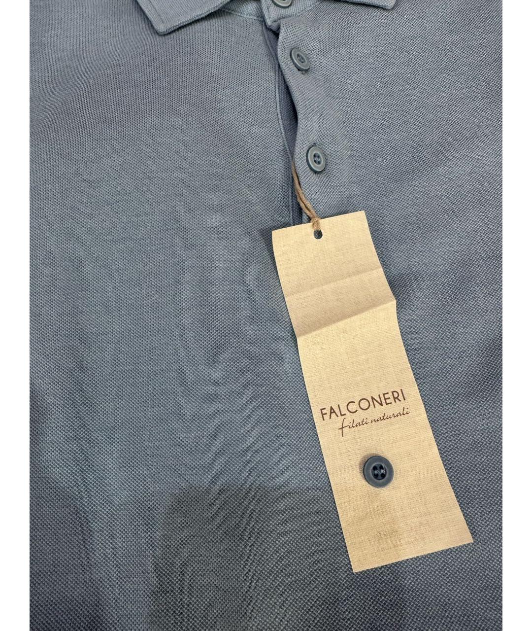FALCONERI Голубое поло с коротким рукавом, фото 4