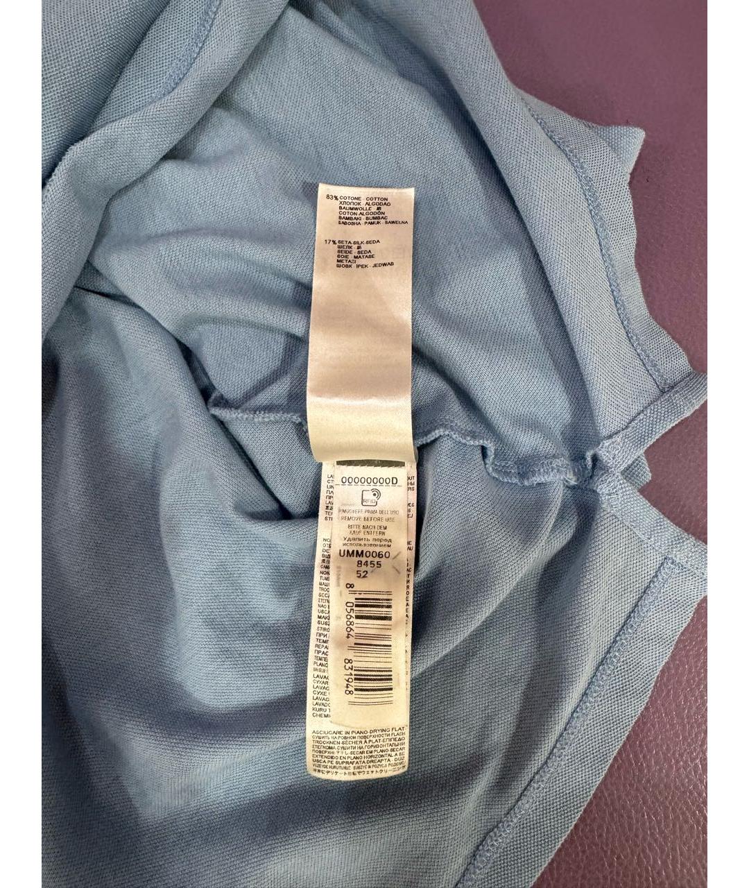 FALCONERI Голубое поло с коротким рукавом, фото 6