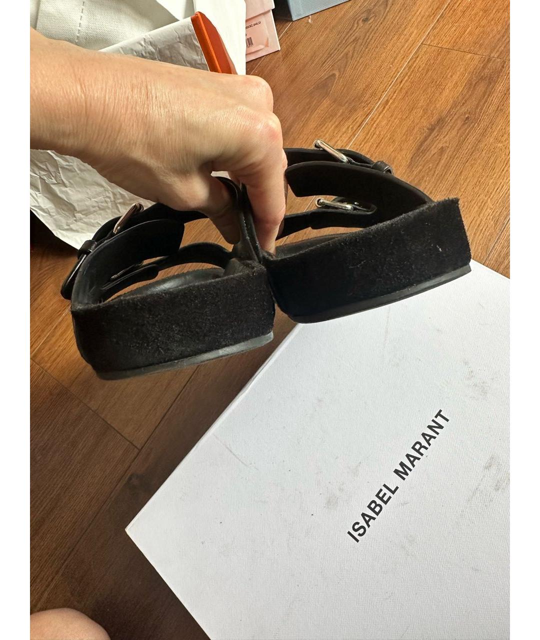 ISABEL MARANT Черные шлепанцы, фото 5