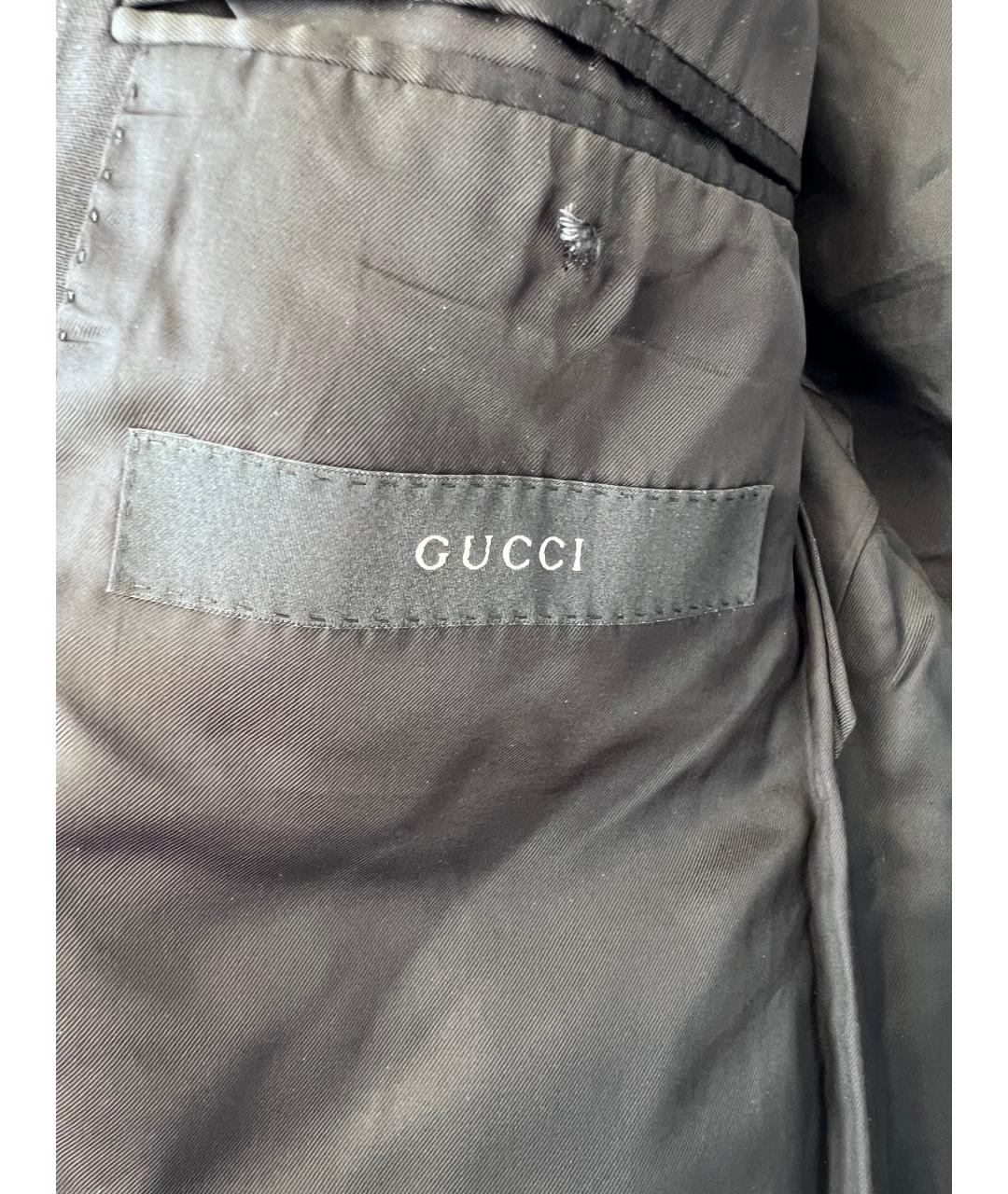 GUCCI Темно-синий шерстяной пиджак, фото 5
