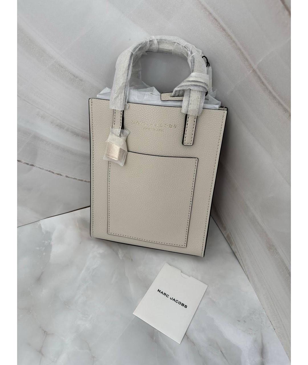 MARC JACOBS Бежевая кожаная сумка тоут, фото 3