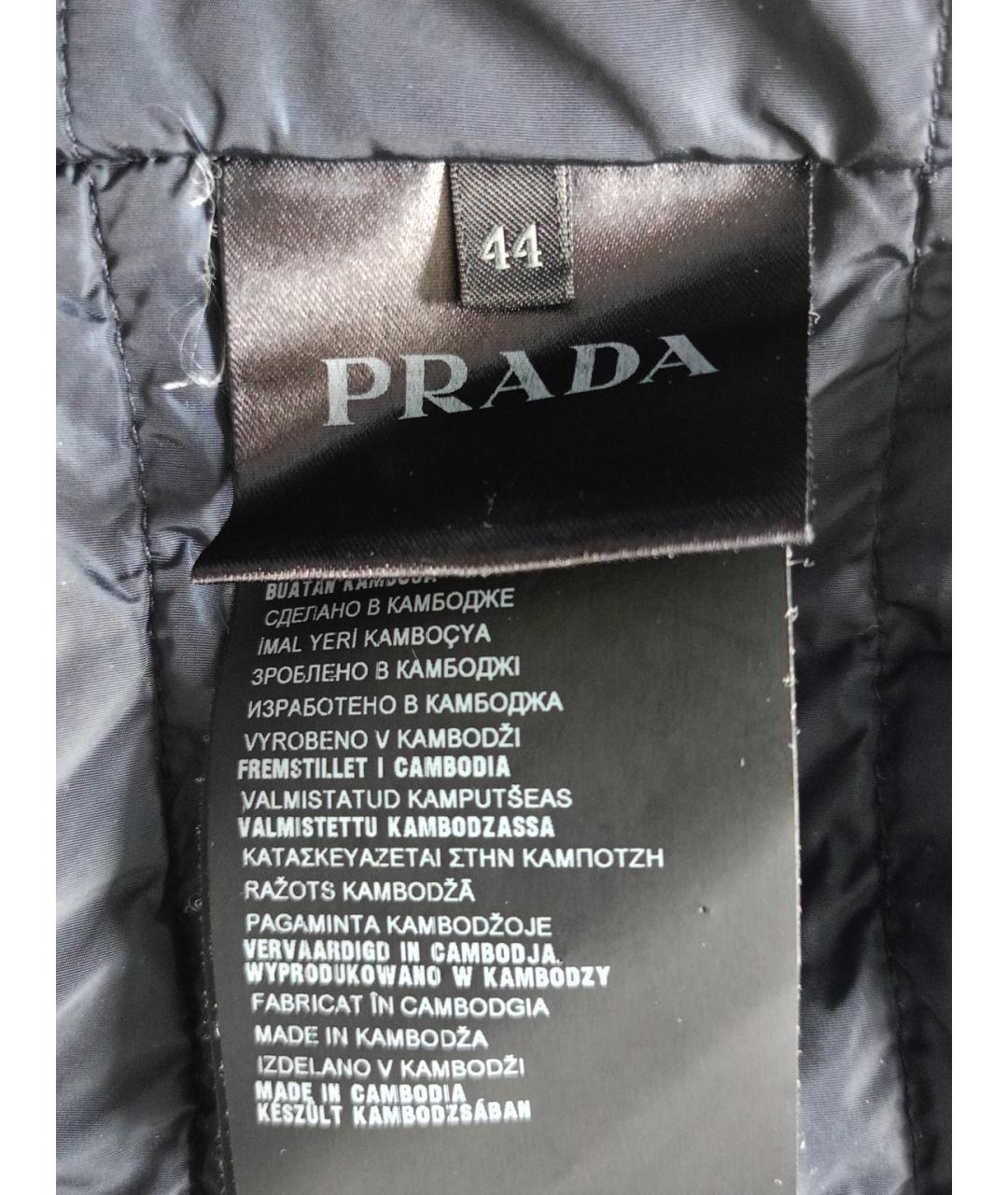 PRADA Синяя полиэстеровая куртка, фото 5