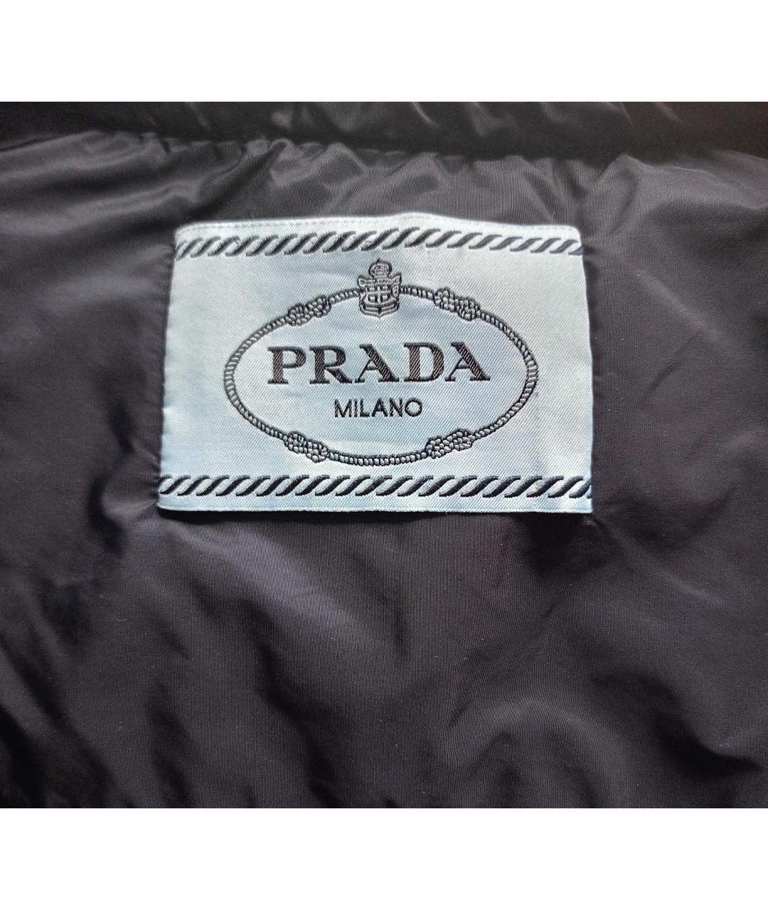 PRADA Синяя полиэстеровая куртка, фото 3