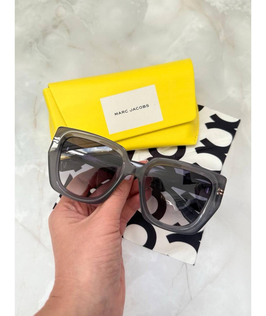 MARC JACOBS Антрацитовые пластиковые солнцезащитные очки, фото 4