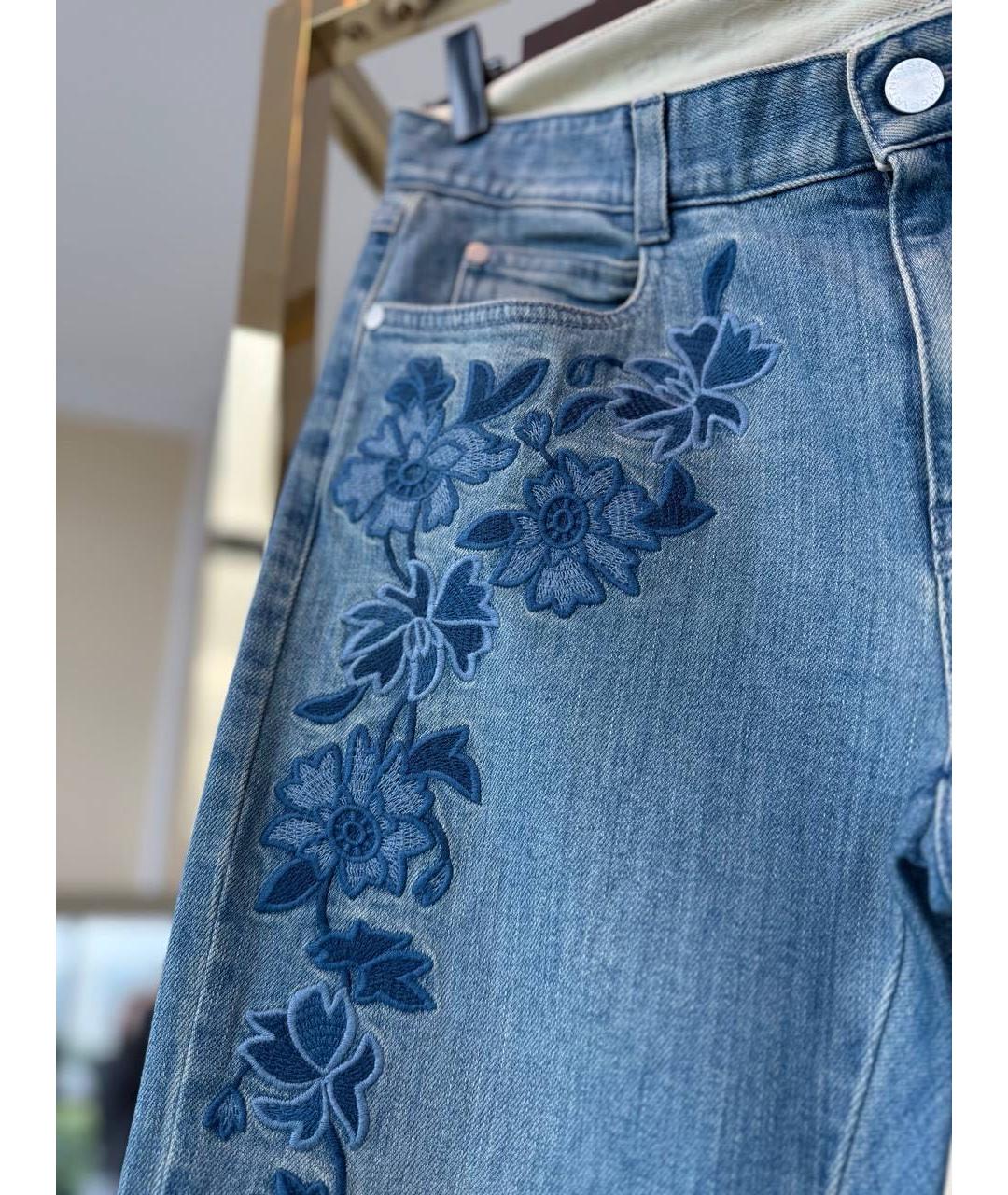 STELLA MCCARTNEY Синие хлопковые джинсы слим, фото 3