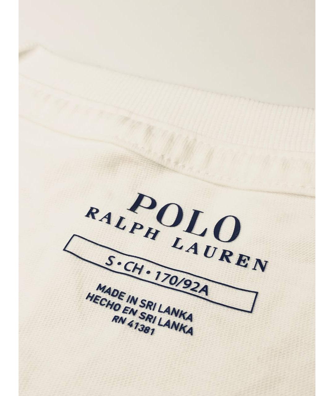 POLO RALPH LAUREN Белая хлопковая футболка, фото 6