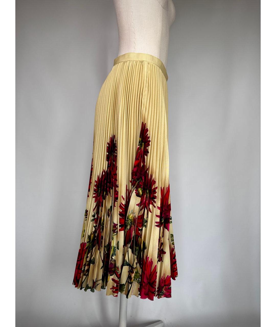 DRIES VAN NOTEN Бежевая полиэстеровая юбка миди, фото 6