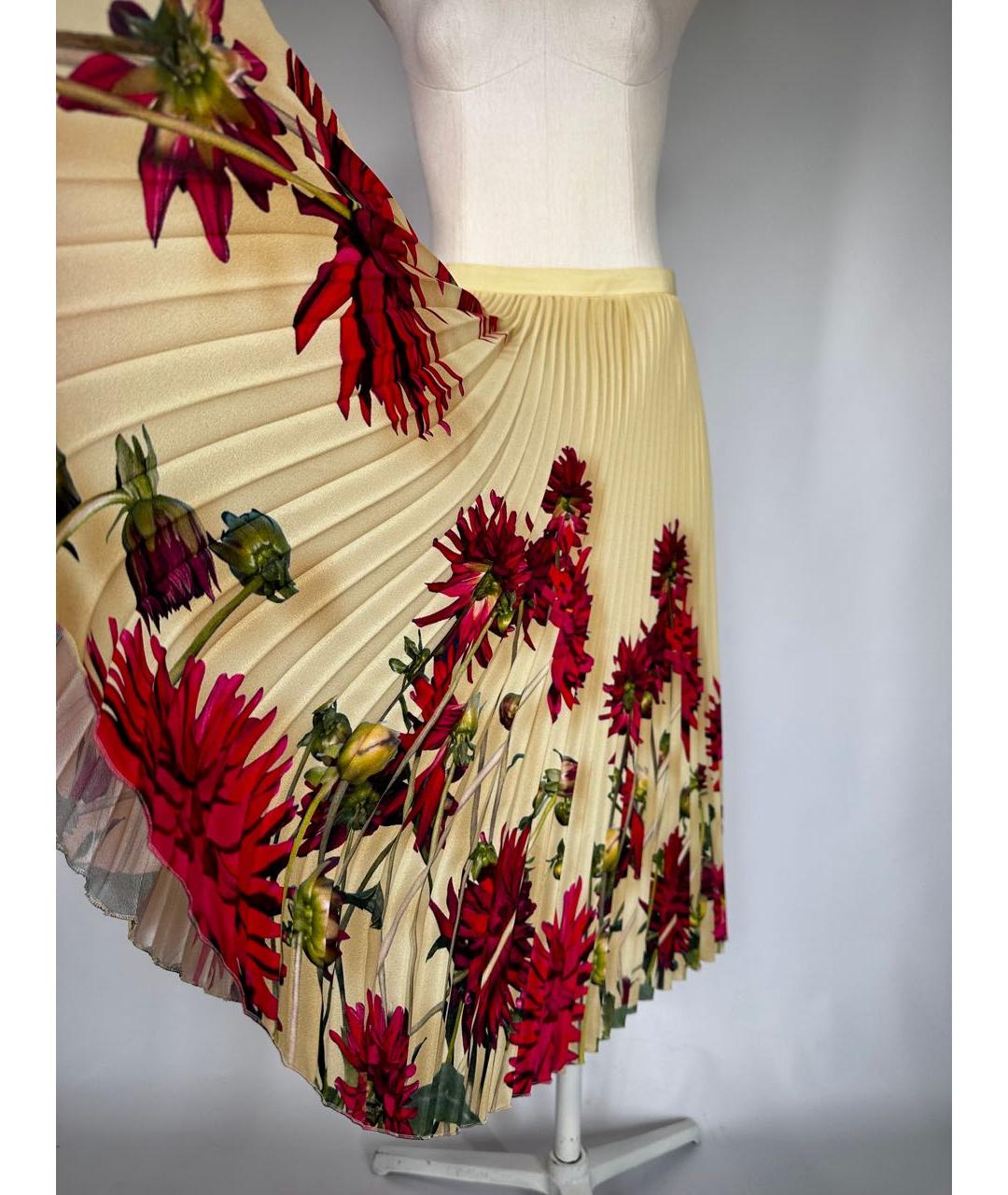 DRIES VAN NOTEN Бежевая полиэстеровая юбка миди, фото 5