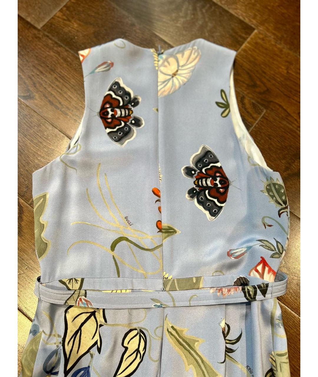 GUCCI Мульти шелковое платье, фото 5