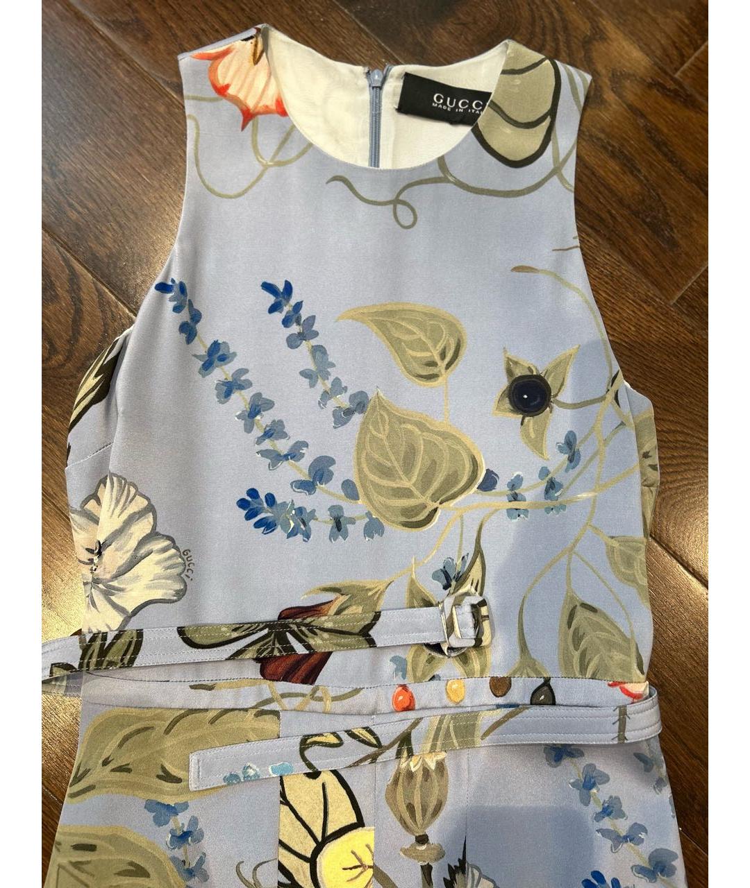 GUCCI Мульти шелковое платье, фото 3
