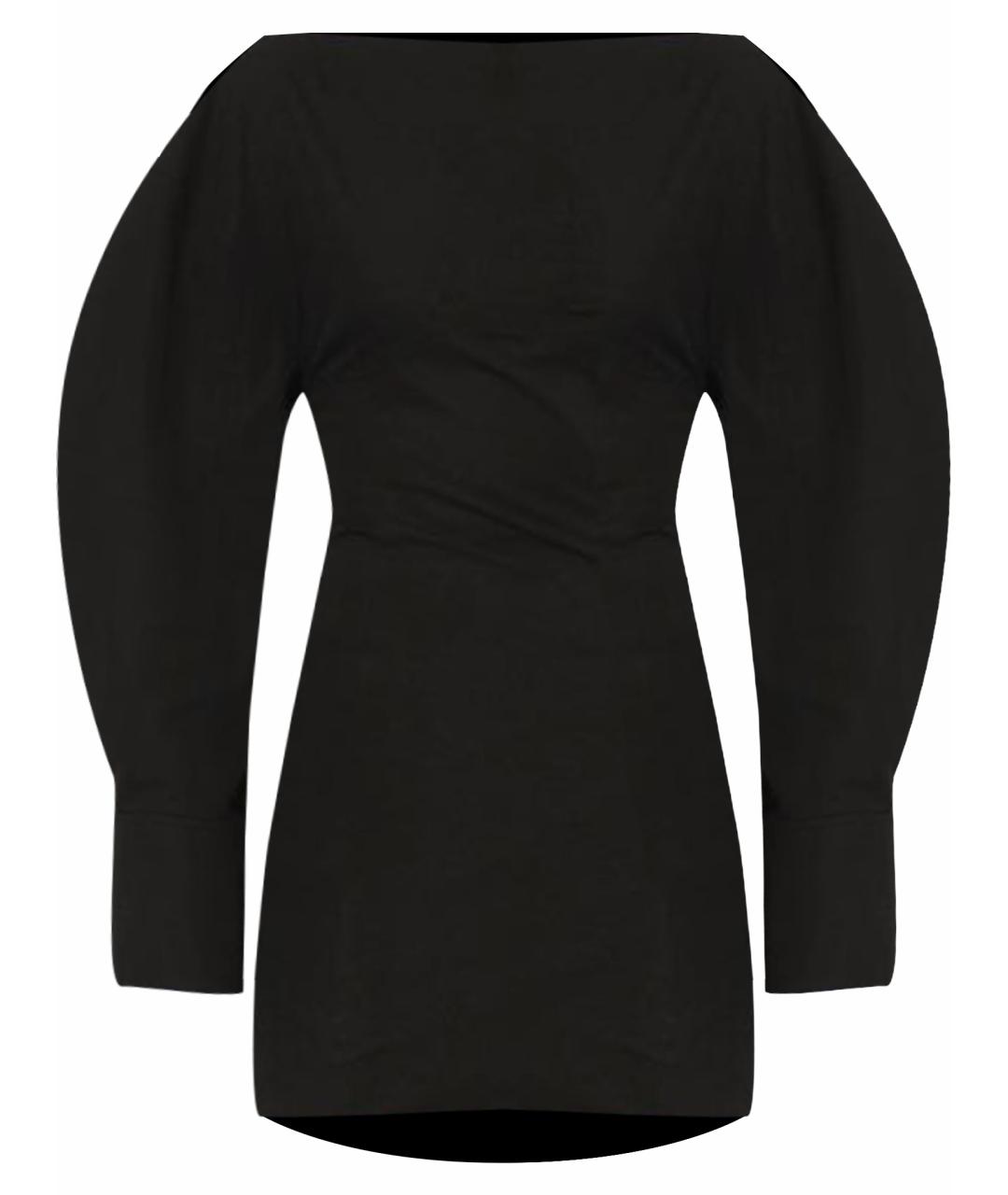 JACQUEMUS Черное хлопковое повседневное платье, фото 1
