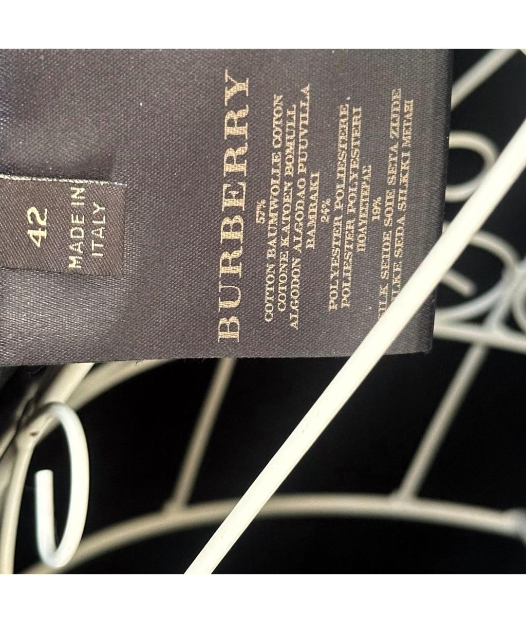 BURBERRY Черное хлопковое повседневное платье, фото 5