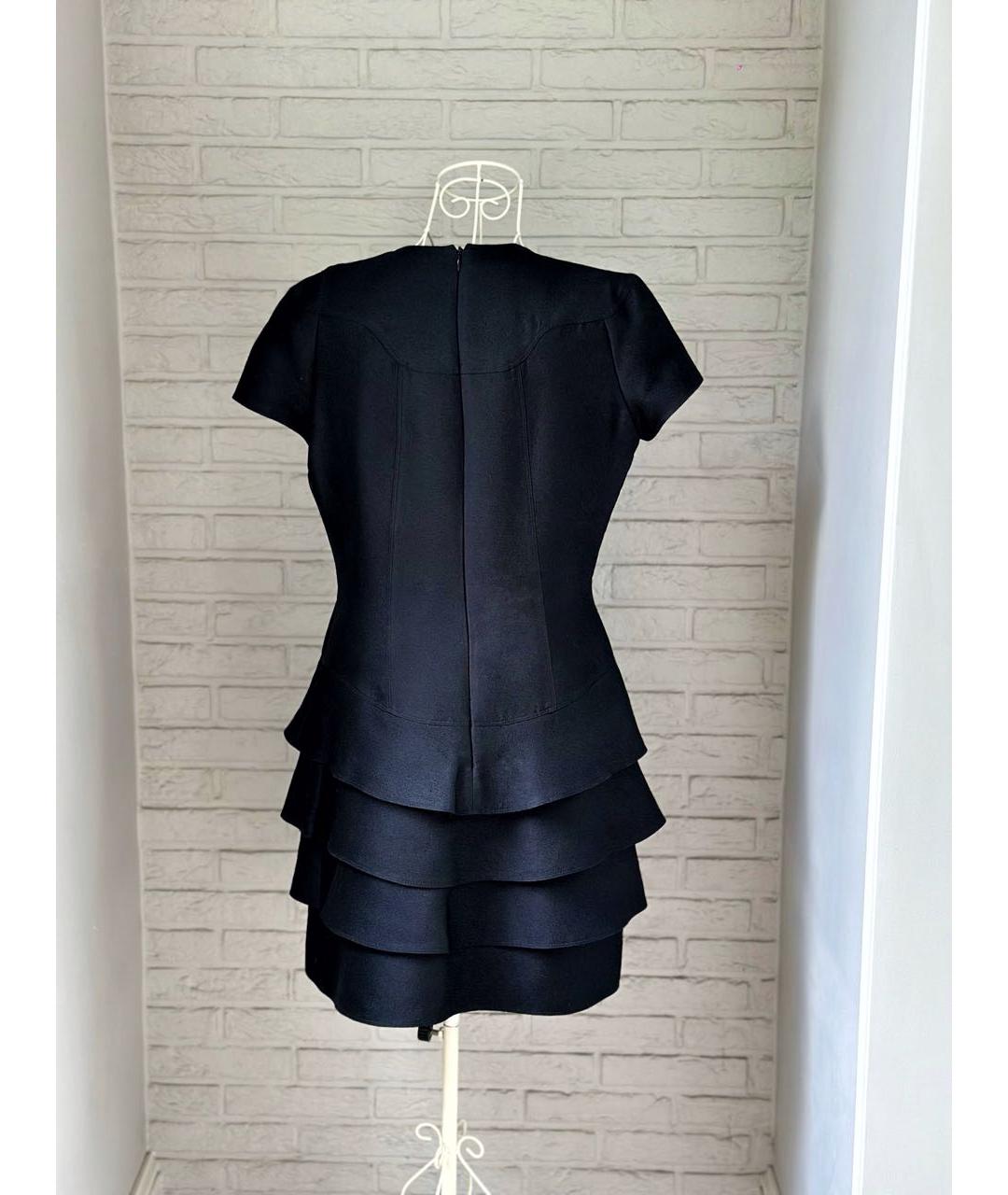BURBERRY Черное хлопковое повседневное платье, фото 2