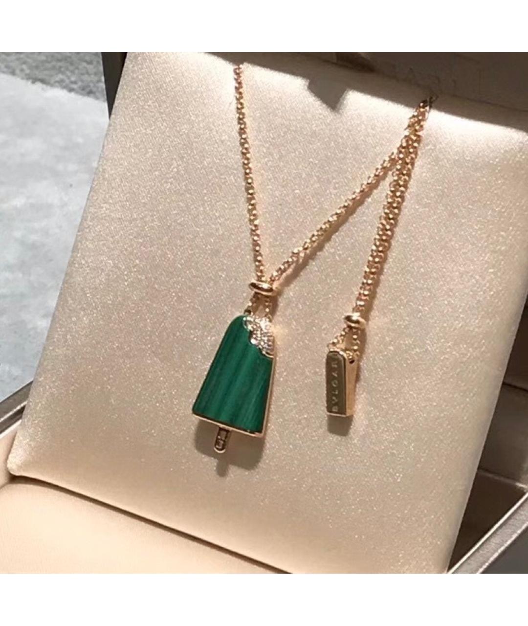 BVLGARI Зеленый браслет из розового золота, фото 3
