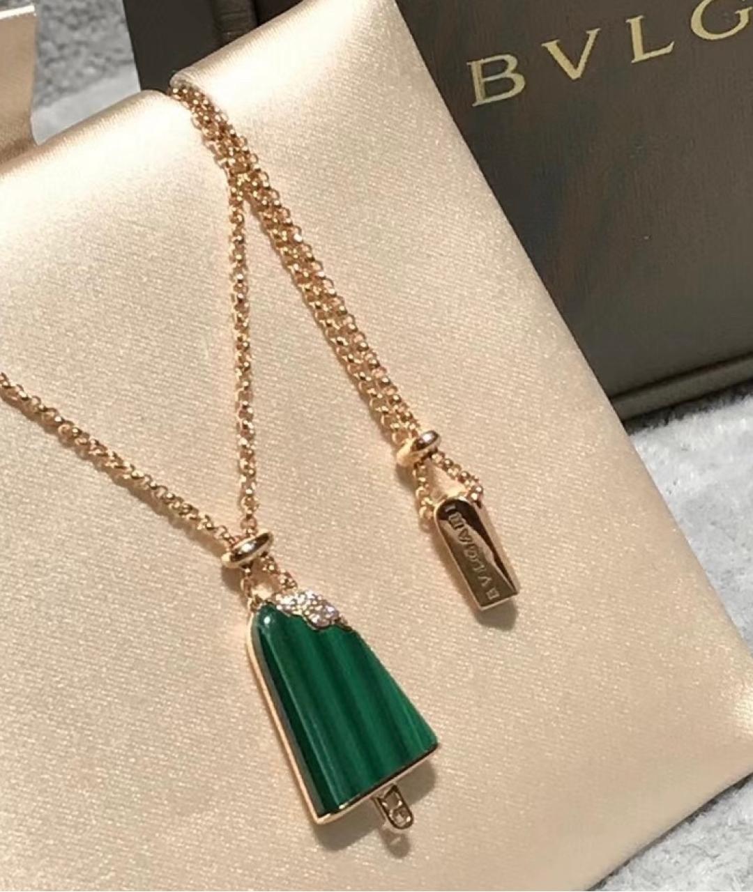 BVLGARI Зеленый браслет из розового золота, фото 4