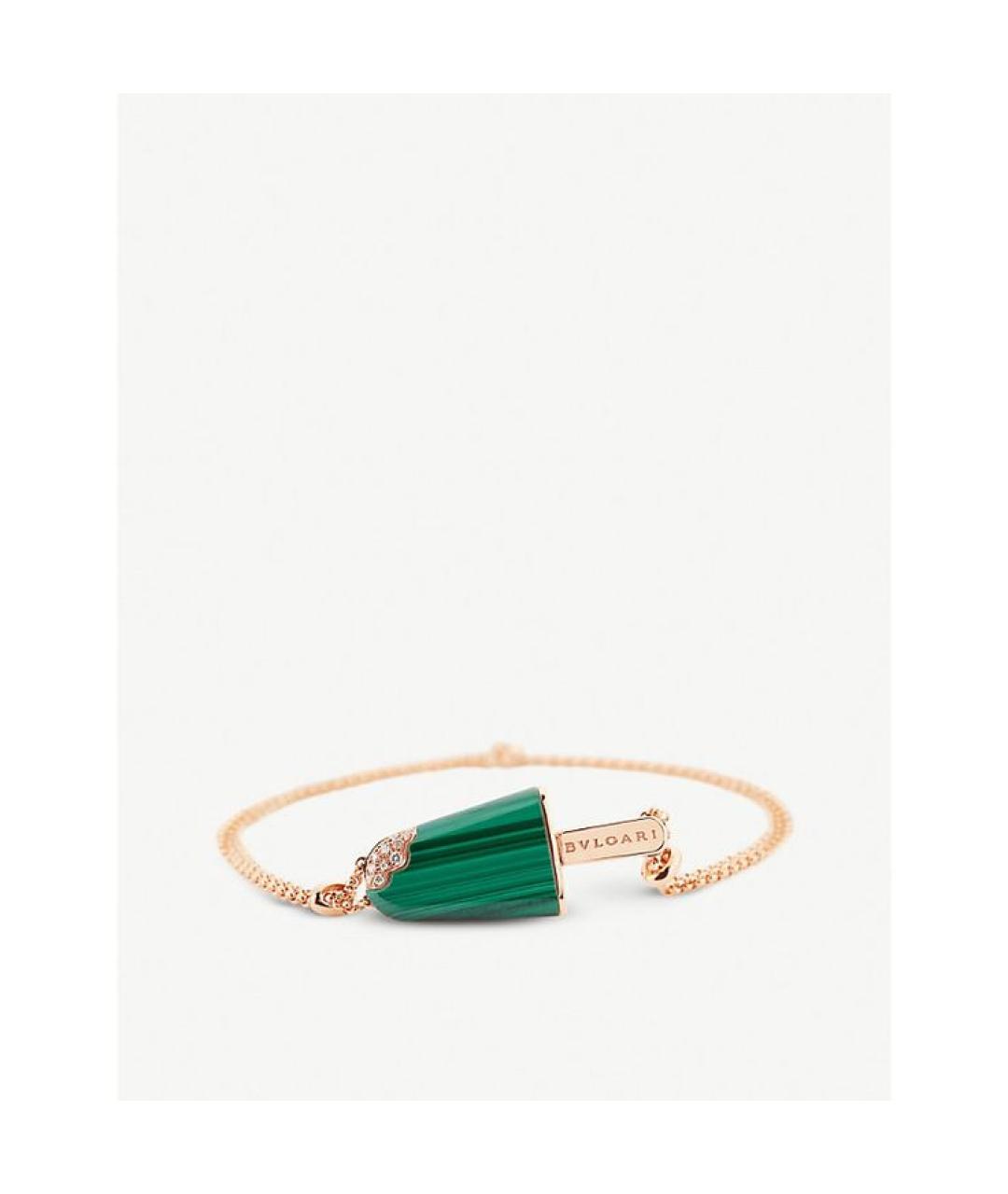 BVLGARI Зеленый браслет из розового золота, фото 6