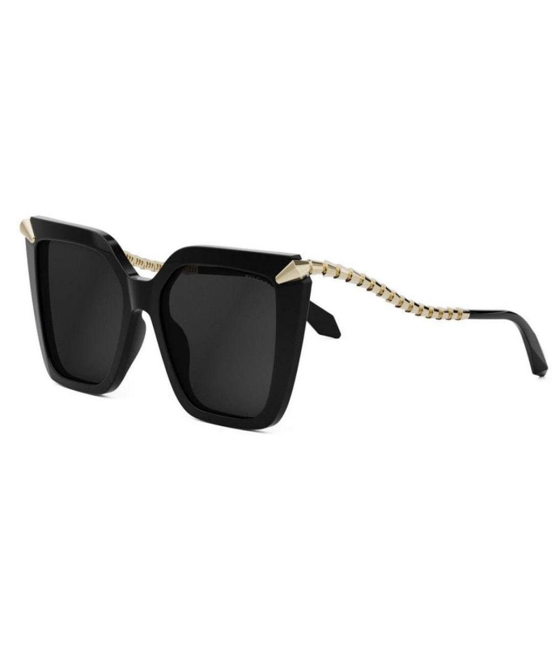 BVLGARI Черные пластиковые солнцезащитные очки, фото 4