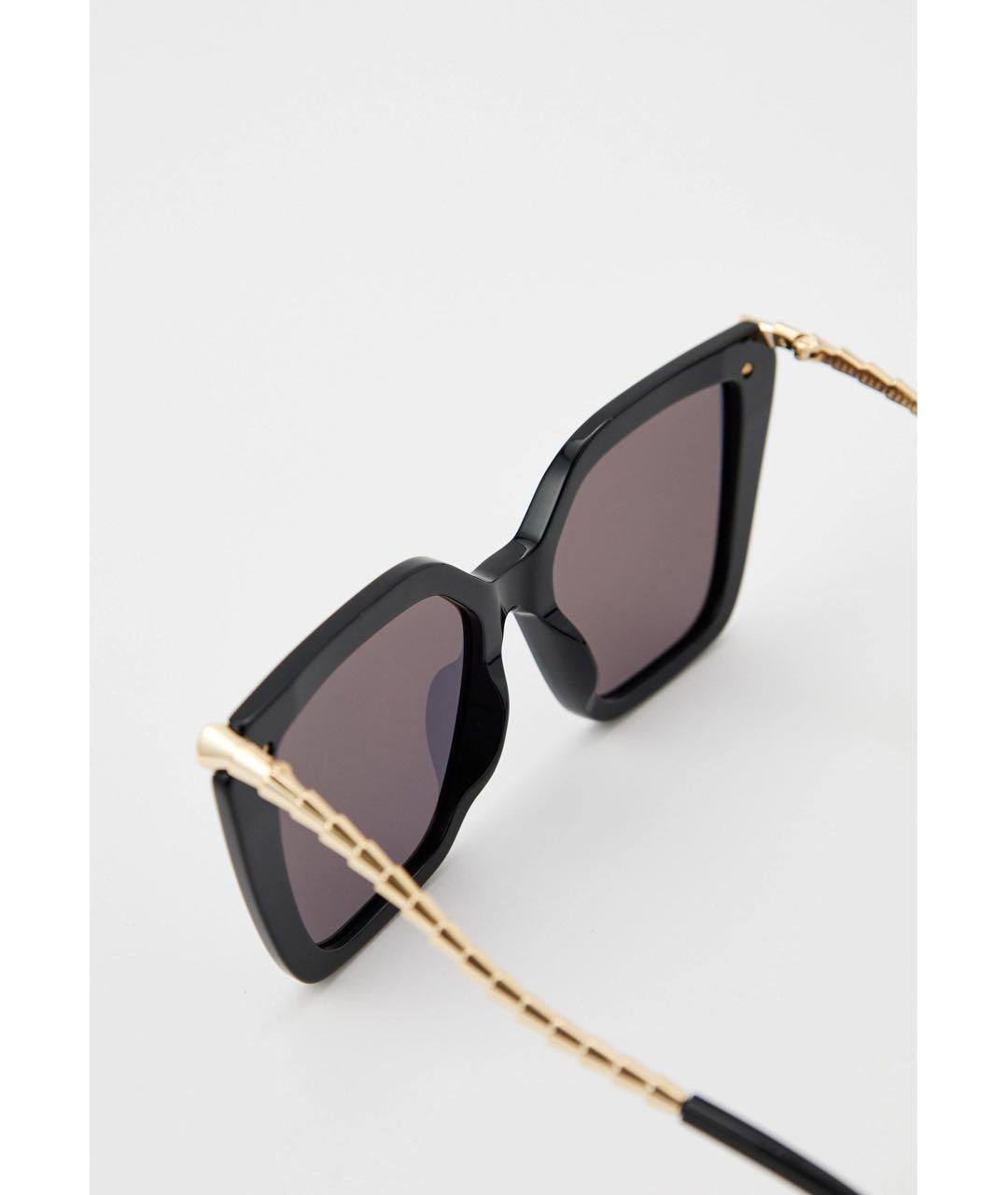 BVLGARI Черные пластиковые солнцезащитные очки, фото 2