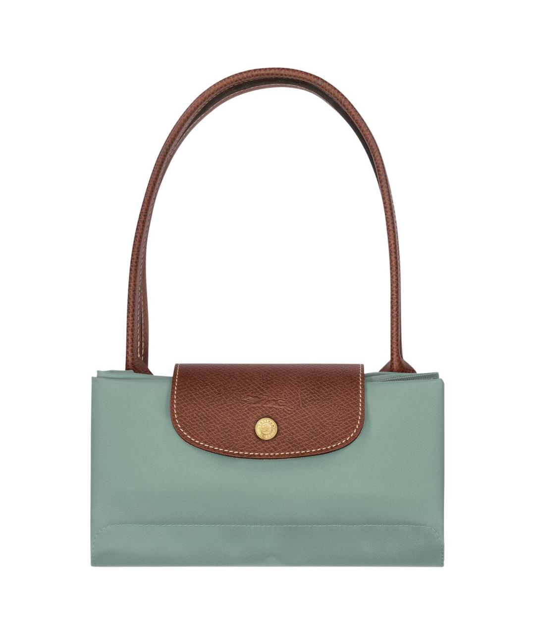 LONGCHAMP Бирюзовая кожаная сумка тоут, фото 6